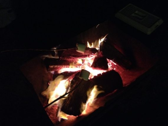 toasting marshmallows