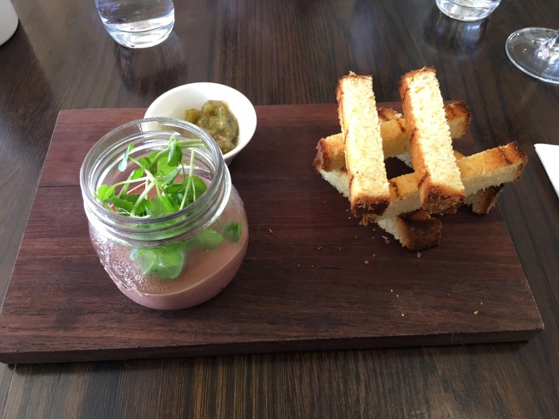 Parkers Street menu, chicken liver parfait