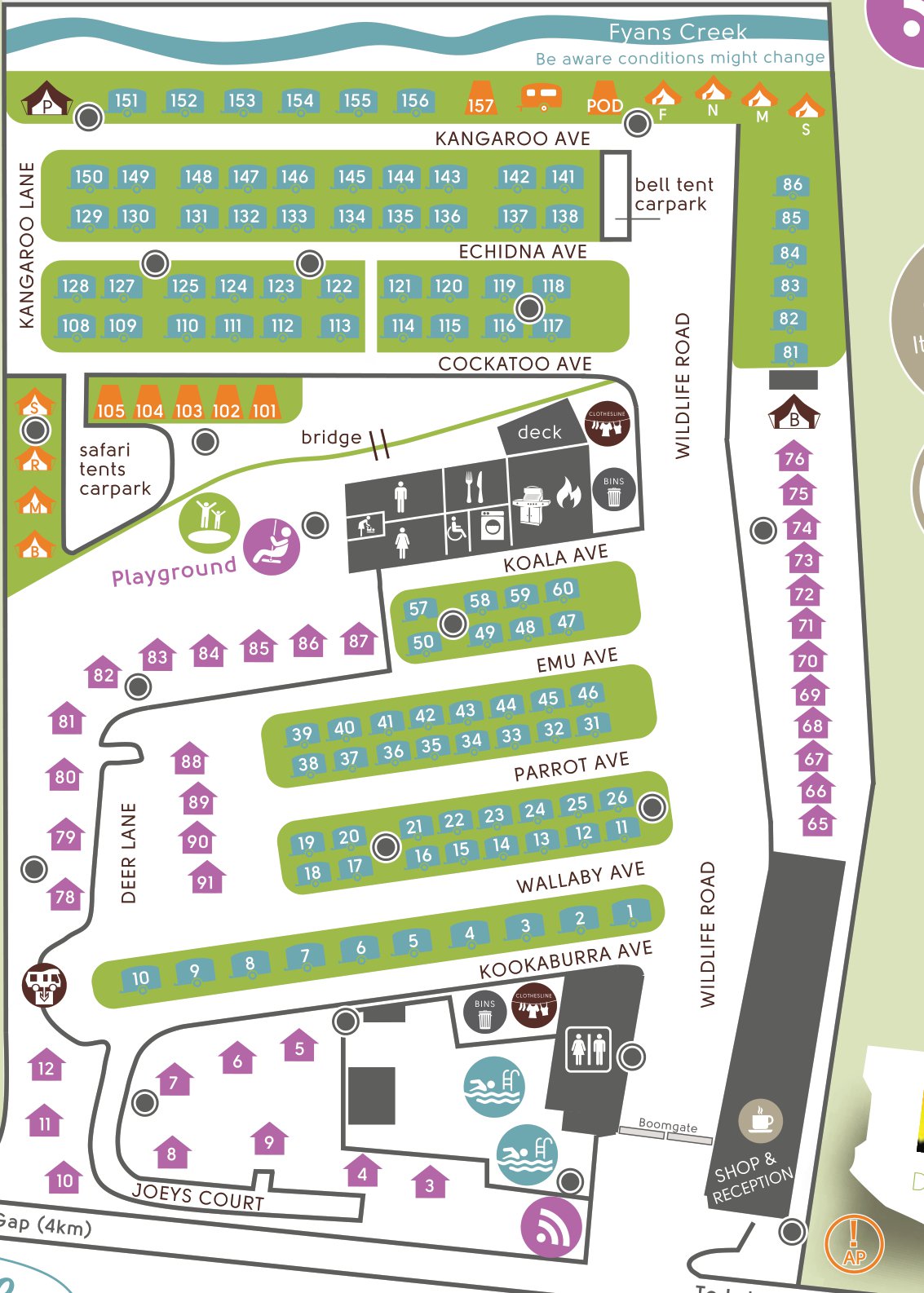 Park Map - Halls Gap Lakeside